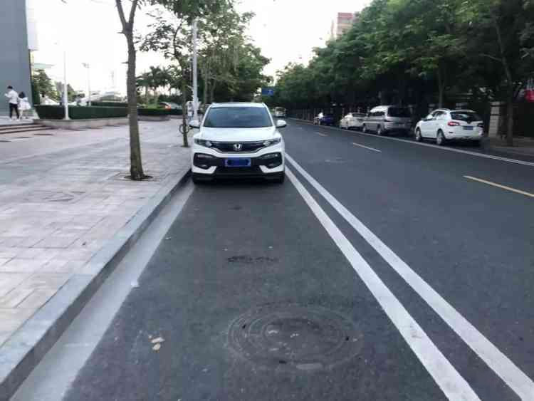 在非机动车道违停车